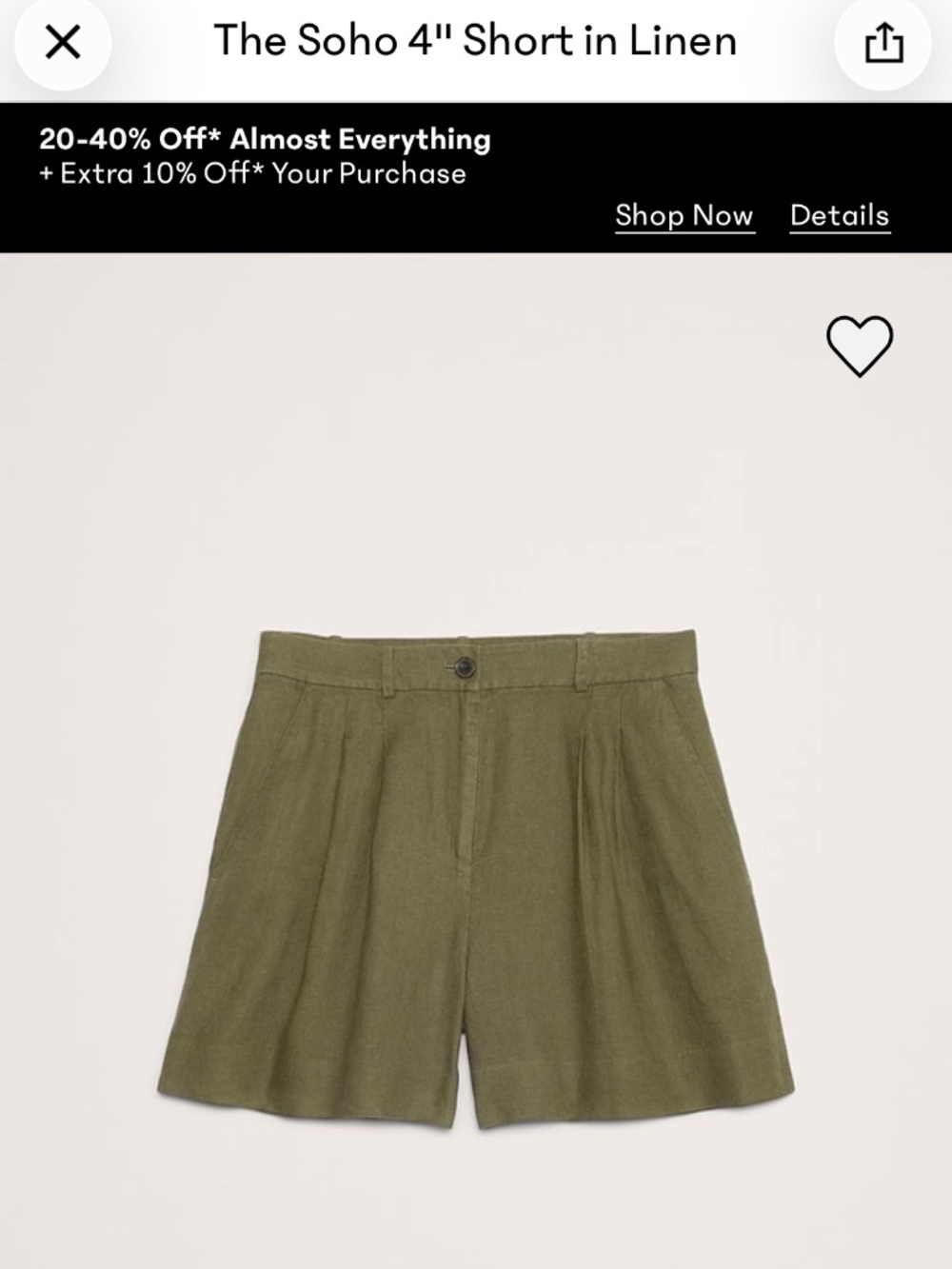 The SoHo 4” Short in Linen